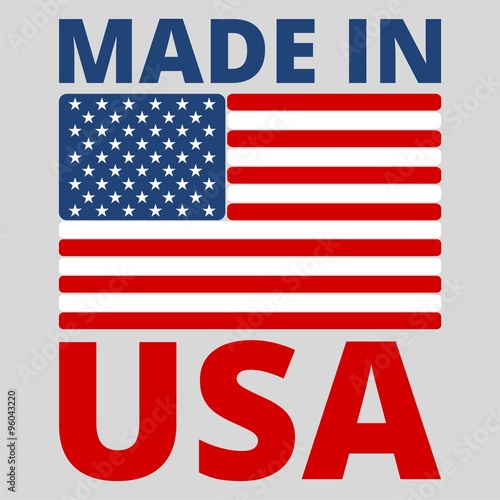 American (USA) Made text design with the American flag Poster