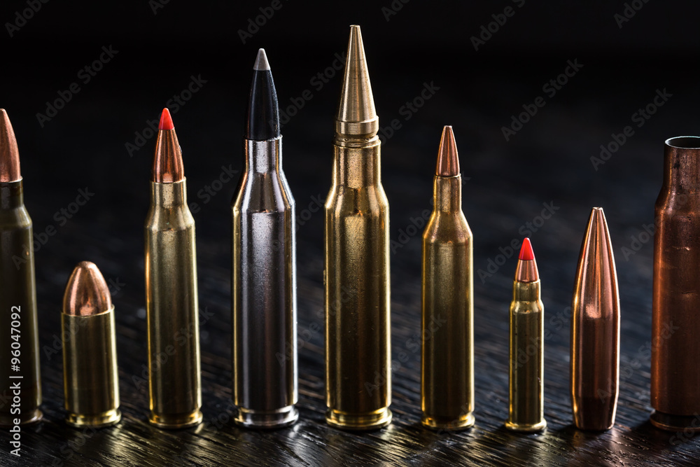 Number of large-caliber ammunition - obrazy, fototapety, plakaty 