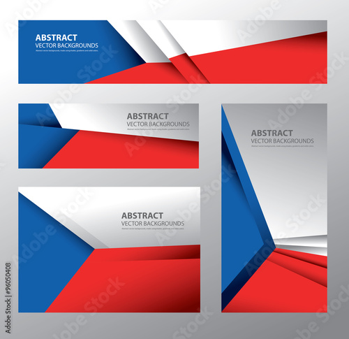 Abstract Czech Republic Flag, Czech Colors (Vector Art) Poster
