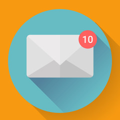 Wall Mural - Mail Icon With Notification
