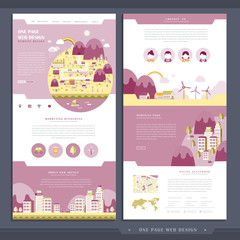 Wall Mural - lovely one page web design