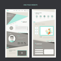 Wall Mural - modern one page web design