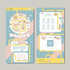 Wall Mural - adorable one page web design