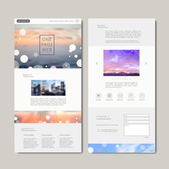 Canvas Print - elegant one page web design