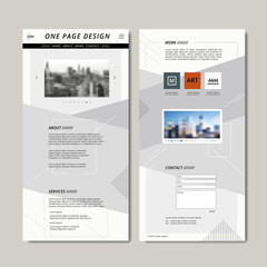 Wall Mural - modern one page web design