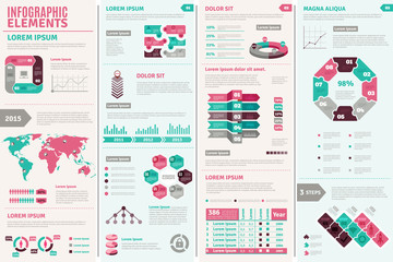 Canvas Print - Infographic Design Set