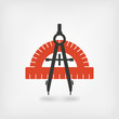 © natbasil - compass and protractor symbol