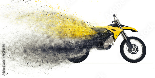 Fotografia, Obraz  Dirt Bike Disintegration