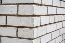 White Brick Wall Corner As Background