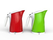 Red And Green Modern Kettles