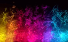 Rainbow Smoke Background. Vector Version