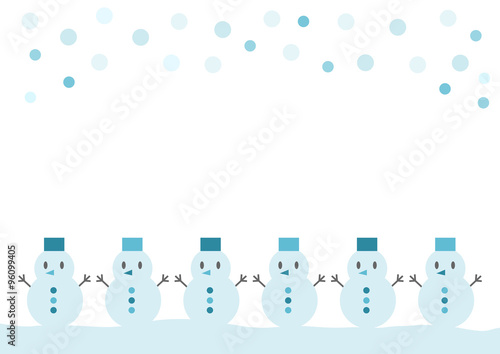 雪だるま イラスト 背景素材 フレーム Stock Vector Adobe Stock