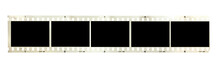 Vintage Black And White Filmstrip Isolated On White Background