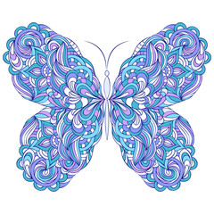 Canvas Print -  abstract butterfly on white background