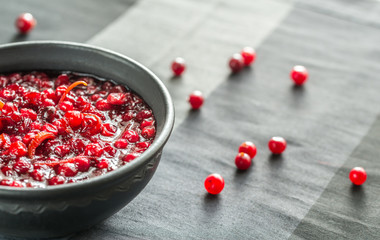 Sticker - Bowl of homemade cranberry sauce