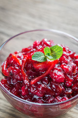 Sticker - Bowl of homemade cranberry sauce