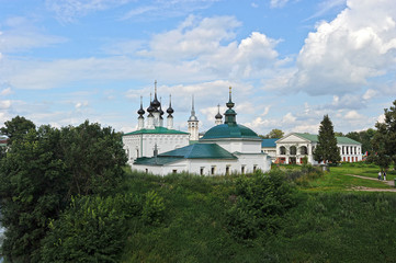 views of old houses and churches in Suzdal, Russia