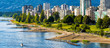 Vancouver beaches panorama, aerial view