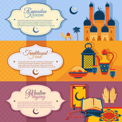 Wall Mural - islam banners set