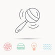 © tanyastock - Baby rattle icon. Toddler toy sign.