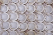 Frozen russian crude pelmeni as a food background or texture