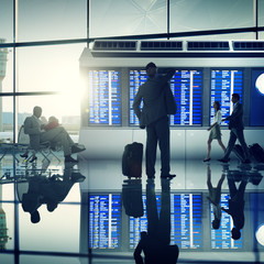 Wall Mural - Business People Airport Terminal Travel Departure Concept