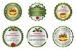 Christmas labels budges logo or sticker