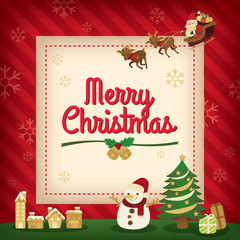 Wall Mural - Merry Christmas holiday card background