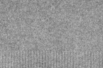 Gray woolen knitted background