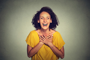 Young woman laughing