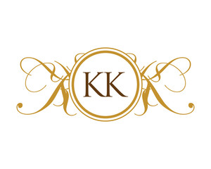 Sticker - KK Luxury Ornament Initial Logo