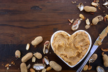Peanut Butter In Heart Dish