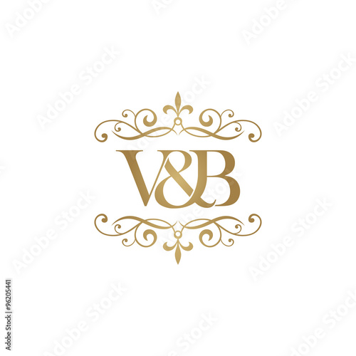 V B Initial Logo Ornament Ampersand Monogram Golden Logo Buy This Stock Vector And Explore Similar Vectors At Adobe Stock Adobe Stock