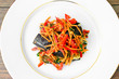 © ArtCookStudio - Diet and Healthy Food: Salad with Eggplant, Carrots.