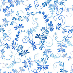  watercolor floral seamless pattern