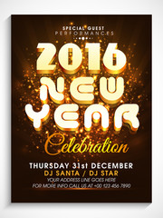 Sticker - Flyer or Banner for New Year's Eve Party celebration.