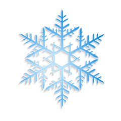 Wall Mural - Snowflake isolated on white background