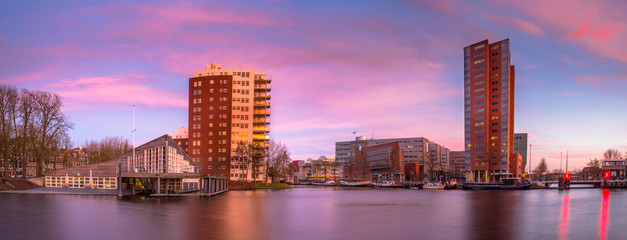 Poster - Groningen centre at sunset