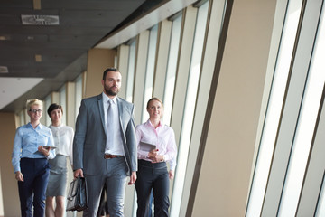 Wall Mural - business people group walking