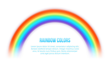 Wall Mural - Vector rainbow on white background