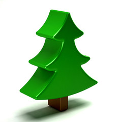 Wall Mural - Christmas tree stylized icon
