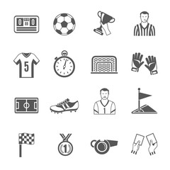 Canvas Print - Soccer Icons Set