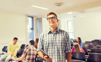 Wall Mural - group of smiling students in lecture hall