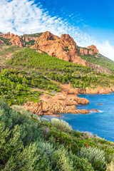 Wall Mural - Red rocks of Esterel Massif-French Riviera,France