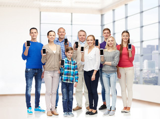 Sticker - group of smiling people with smartphones