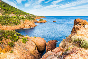 Wall Mural - Red rocks of Esterel Massif-French Riviera,France