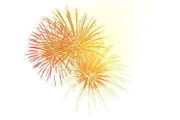  Beautiful colorful firework isolated display for celebration hap