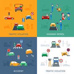 Canvas Print - Traffic Violation Set