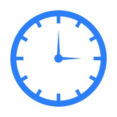 Sticker - vector clock blue icon