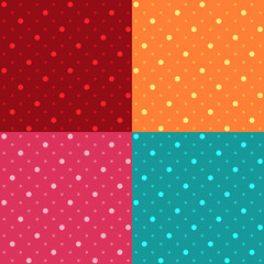 Wall Mural - Seamless Polka dot pattern background, Vector illustration